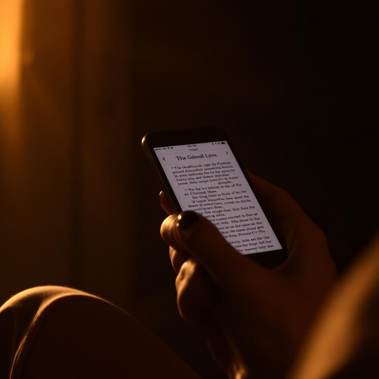 Pessoa lendo devocional no celular
